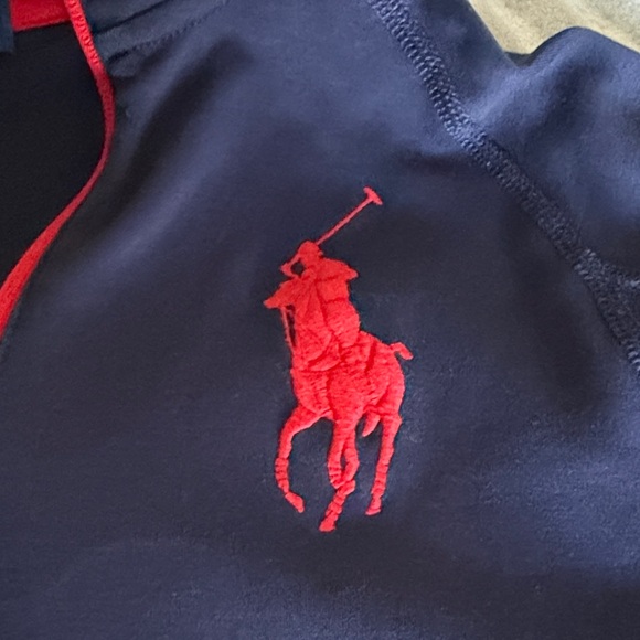 Polo by Ralph Lauren Dark Blue Shirt with Red Trim - Picture 3 of 3
